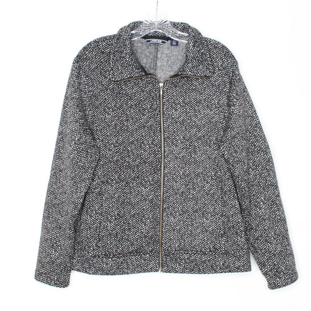 Land's End Black and White Jacket